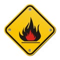 Flammable warning sign Royalty Free Stock Photo