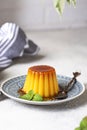 Flan or creme caramel dessert Royalty Free Stock Photo