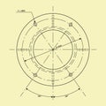 Flange Blueprint vintage