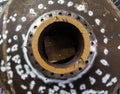 Flange connection, welded to the pressure vessel working under pressure, oil and gas