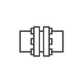 Flange line icon