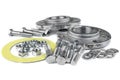 Flange screws and nuts Royalty Free Stock Photo