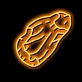 flank beef meat neon glow icon illustration