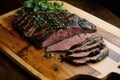 flank steak, marinated and grilled to perfection Royalty Free Stock Photo