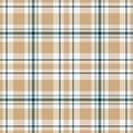 Flannel background check texture, tattersall fabric vector tartan. Other textile seamless plaid pattern in pastel and light colors