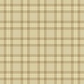 Flannel plaid pattern seamless, old vector background tartan. Femininity check texture fabric textile in light and amber colors Royalty Free Stock Photo