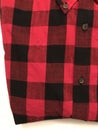 FLANNEL - RED - BLACK - Flannel is a soft woven fabric, of various fineness - RED & BLACK Royalty Free Stock Photo