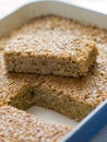 Flapjack in a Baking Dish Royalty Free Stock Photo