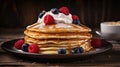 flapjack traditional pancake food Royalty Free Stock Photo