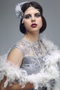 Flapper girl roaring 20s Royalty Free Stock Photo