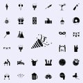 flapper icon. Party icons universal set for web and mobile