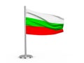 Flapping flag Bulgaria Royalty Free Stock Photo