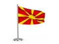 Flapping flag North Macedonia