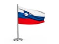 Flapping flag Slovenia Royalty Free Stock Photo