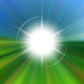 Flare bright shiny star Royalty Free Stock Photo