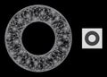 Bright Linear Mesh Donut with Lightspots