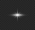 Flare light effects. Glowing star set. Vector optical lens flare light effect Royalty Free Stock Photo