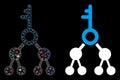Flare Mesh 2D Binary Key Icon with Flare Spots Royalty Free Stock Photo