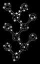 Flare Mesh Carcass Binary Tree with Flare Spots Royalty Free Stock Photo