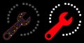 Flare Mesh Carcass Configure Diagram Icon with Flare Spots
