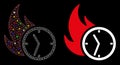 Flare Mesh Carcass Deadline Burn Clock Icon with Flare Spots