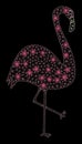 Flare Mesh Carcass Flamingo Bird with Flare Spots