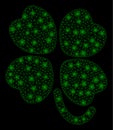 Flare Mesh Carcass Four-Leafed Clover with Flare Spots