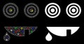 Flare Mesh Carcass Maniac Smiley Icon with Flare Spots