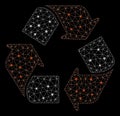 Flare Mesh Carcass Recycle with Flare Spots Royalty Free Stock Photo