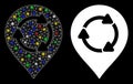 Flare Mesh Carcass Rotation Map Marker Icon with Flare Spots