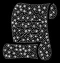 Flare Mesh Carcass Script Roll with Flare Spots