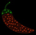 Flare Mesh 2D Chili Pepper with Flare Spots