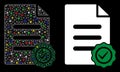 Flare Mesh 2D Confirmation Document Icon with Flare Spots