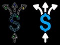 Flare Mesh 2D Divide Payments Icon with Flare Spots