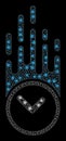 Flare Mesh 2D Falling Clock with Flash Spots Royalty Free Stock Photo
