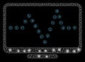 Flare Mesh 2D Pulse Chart with Flare Spots Royalty Free Stock Photo