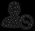 Flare Mesh 2D Refresh User with Flare Spots Royalty Free Stock Photo