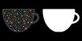 Flare Mesh 2D Tea Cup Icon with Flare Spots Royalty Free Stock Photo
