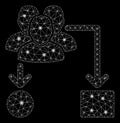 Flare Mesh 2D User Routing Scheme with Flare Spots Royalty Free Stock Photo