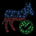 Flare Mesh 2D Vote Democrat Donkey with Flare Spots