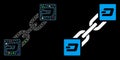 Flare Mesh Network Dash Blockchain Icon with Flare Spots Royalty Free Stock Photo