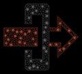 Flare Mesh Carcass Gateway with Light Spots Royalty Free Stock Photo