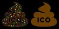 Flare Mesh Network ICO Shit Icon with Flare Spots