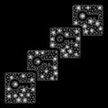 Flare Mesh 2D Key Blockchain with Flare Spots Royalty Free Stock Photo