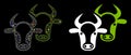 Flare Mesh Wire Frame Livestock Icon with Flare Spots