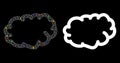 Flare Mesh Network Cloud Icon with Flare Spots Royalty Free Stock Photo