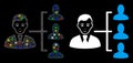 Flare Mesh Network Distribution Manager Icon with Flare Spots