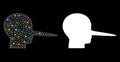 Flare Mesh Network Liar Icon with Flare Spots