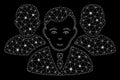 Flare Mesh Network Team with Flare Spots Royalty Free Stock Photo