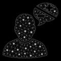 Flare Mesh Network User Arguments with Flare Spots Royalty Free Stock Photo